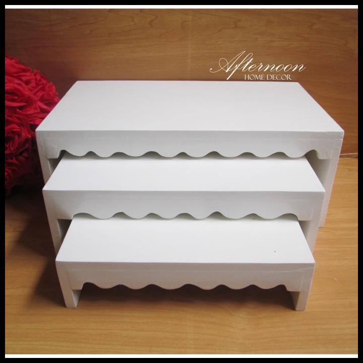 Jual Rak Tingkat 3 In 1 Scalloped Cup Cake Stand Lebar 20 Cm | Shopee ...