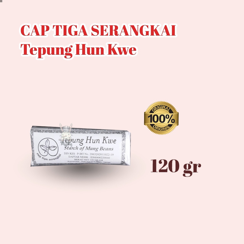 Jual Tepung Hun Kwe [ Cap Tiga Serangkai ] Pati Kacang Hijau 120gr