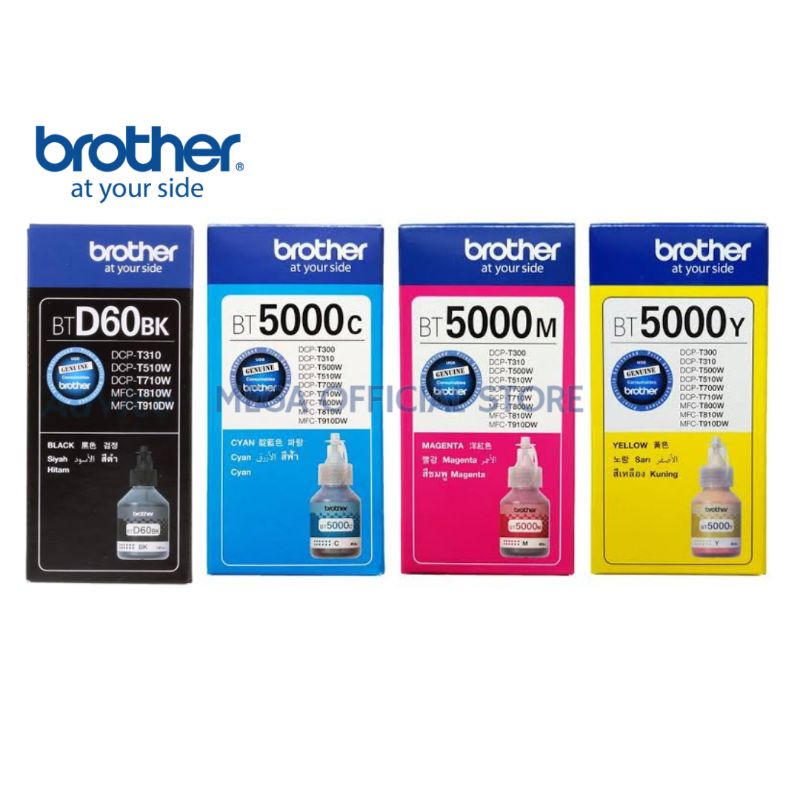 Jual Paket 1 Set Tinta Brother Btd60bk And Bt5000 Untuk Dcp T310w T510w T710w T810w Shopee 