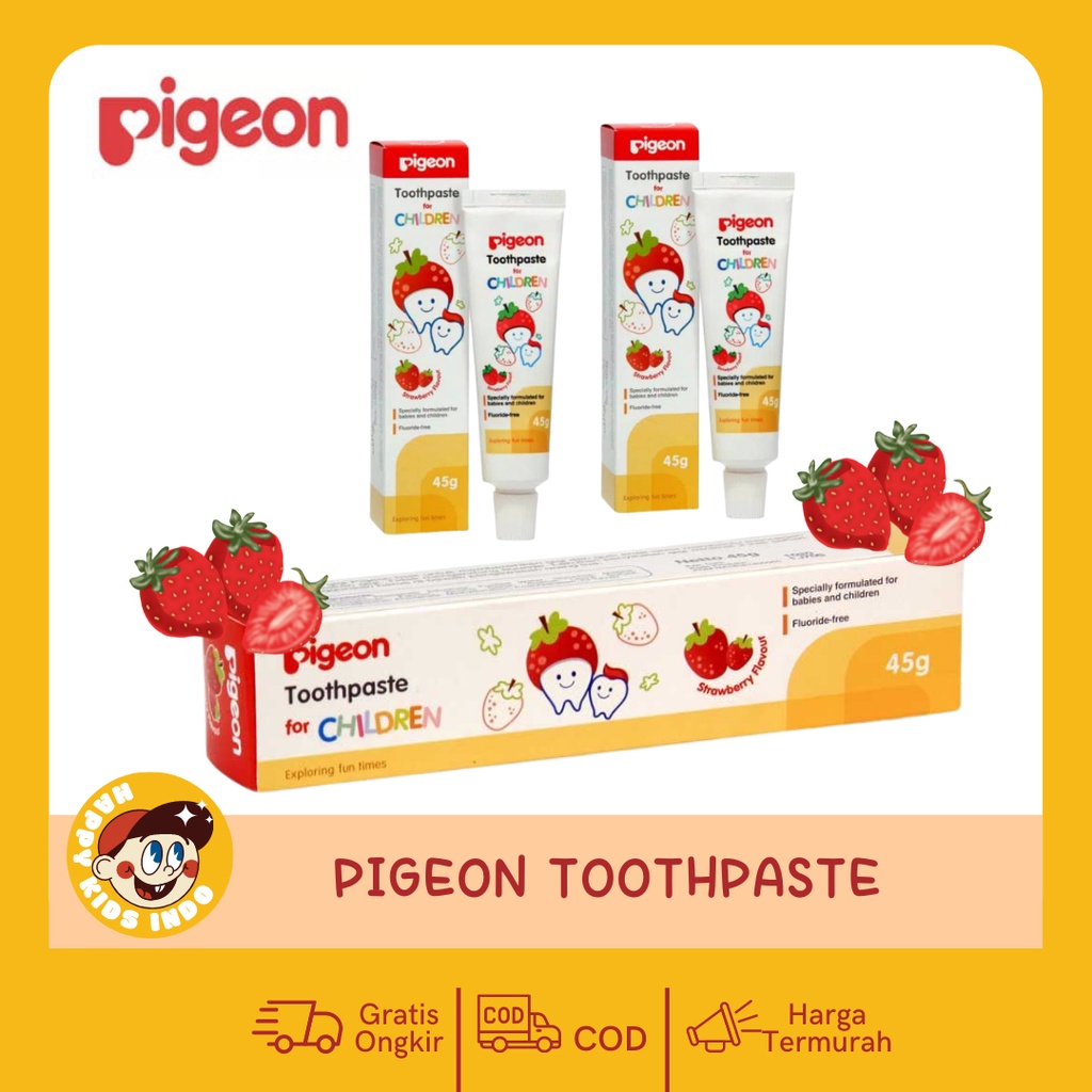 Jual PIGEON Toothpaste Odol Pasta Gigi Bayi Anak Fluoride Free 45 gram