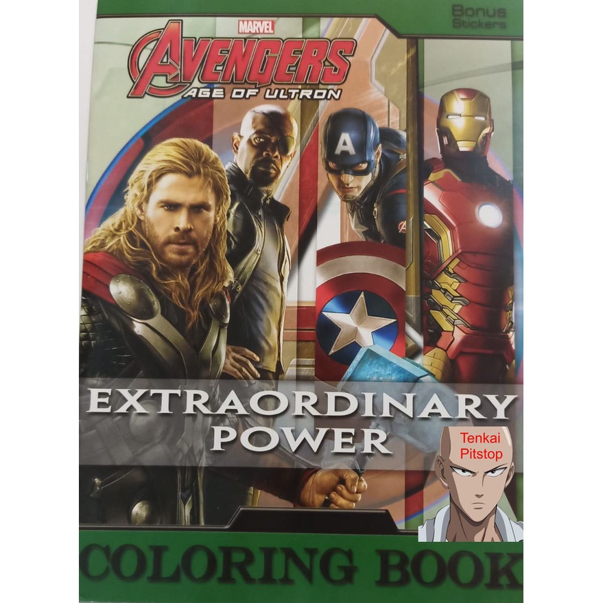 Jual Buku Mewarnai/ Coloring Book Marvel Avengers Extraordinary Power+