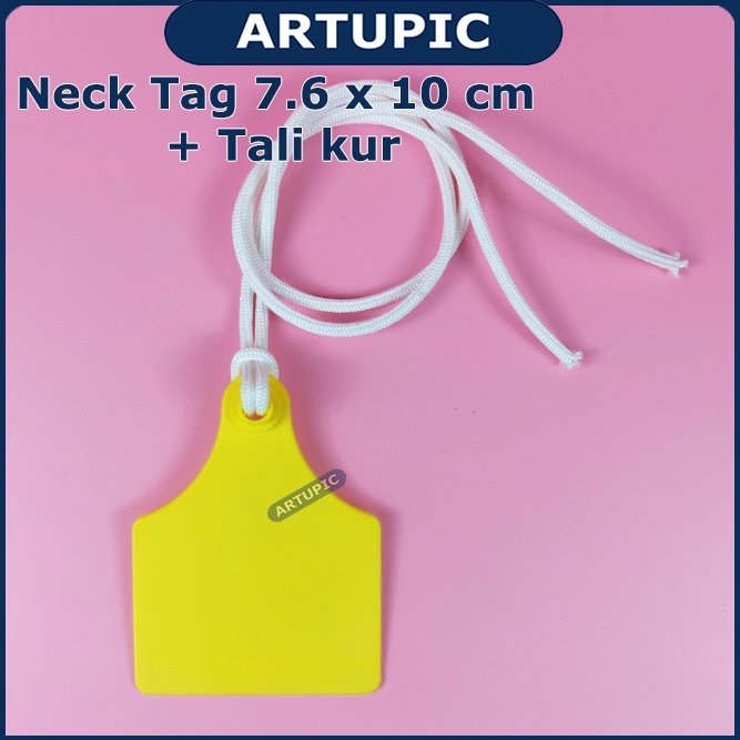 Jual NECK TAG 7.6x10 cm POLOS ECERAN TALI KUR Kalung Hewan Ternak Sapi ...