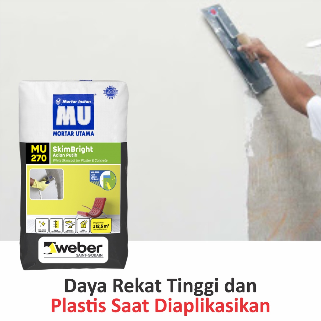 Jual Semen Acian MU 270 MORTAR UTAMA Putih 25 Kg | Shopee Indonesia