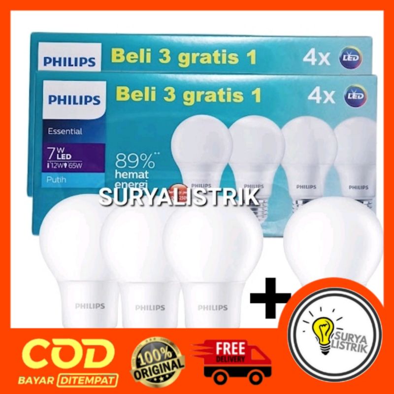 Jual Paket Isi Lampu Philips Led W W W W Bundling Multipack Essential Grosir W