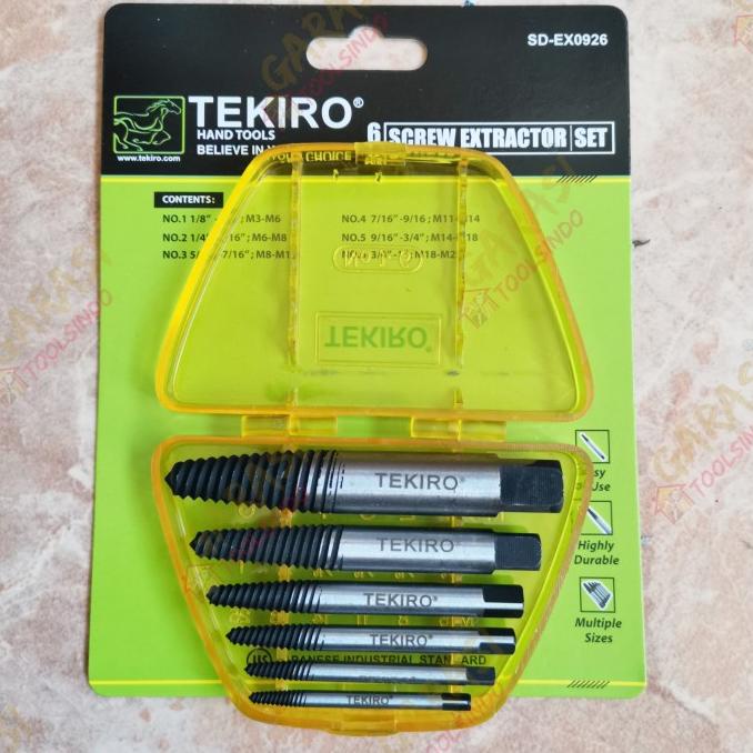 Jual Tekiro Screw Extractor Set Pcs Alat Tap Baut Tap Balik Baut