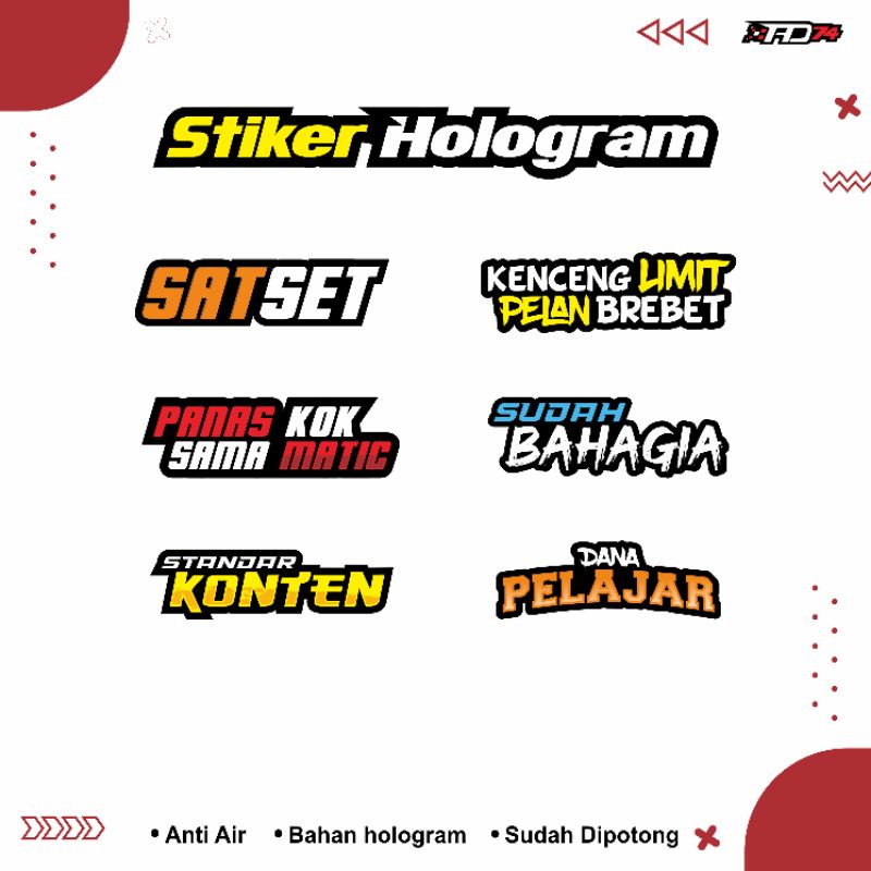 Jual stiker satset,stiker helm,stiker kata-kata,stiker kata viral