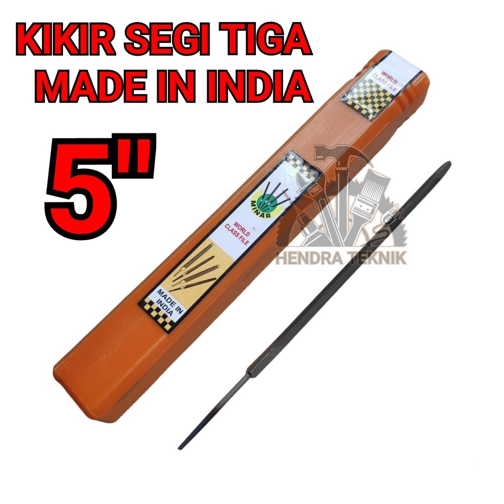 Jual Kikir Segitiga 5 Kikir Besi India 125mm Kikir Gergaji 5 In Extra