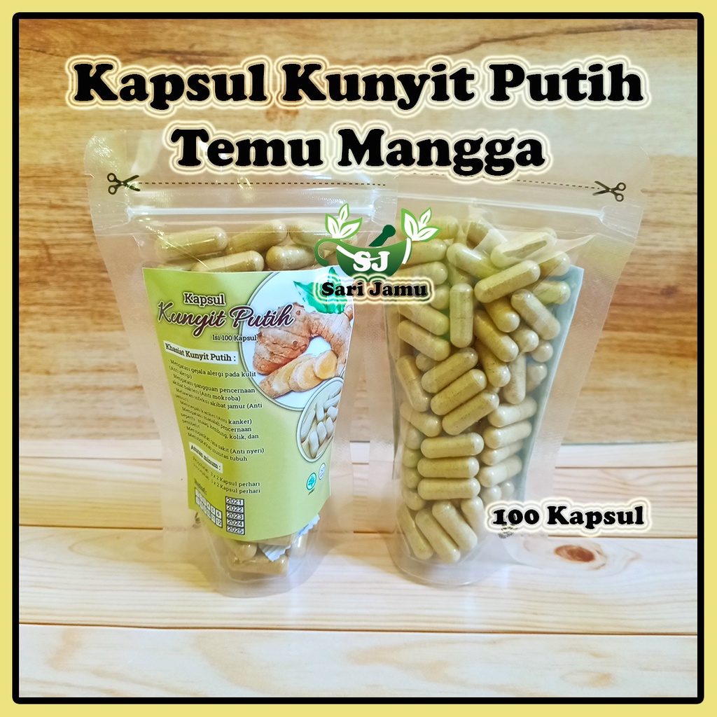 Jual Kapsul Kunyit Putih Temu Mangga 100 Kapsul Original Untuk Kanker Dan Pencernaan Shopee 6739