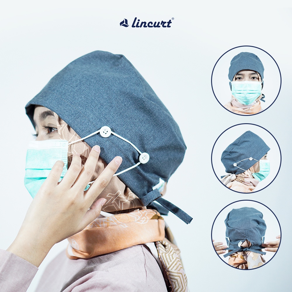 Jual LINCURT - Topi bedah Operasi Tali Masker Bahan Tropical Deluxe ...
