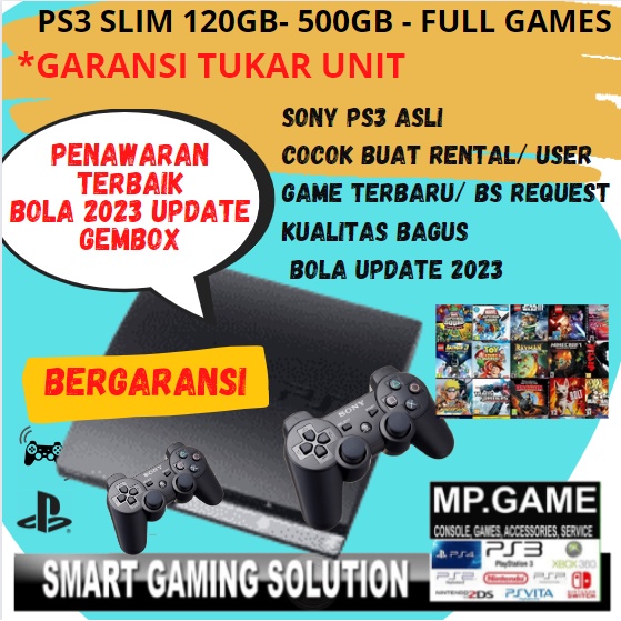 Jual Sony Playstation 3 PS3 Slim Hen 500GB Full Games HFW Sony PS