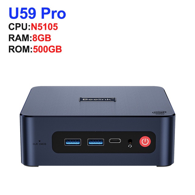 Jual Mini Pc Beelink U59 Pro Intel N5105 8GB/500GB SSD DUAL LAN dan HDMI  Windows 11 PRO | Shopee Indonesia