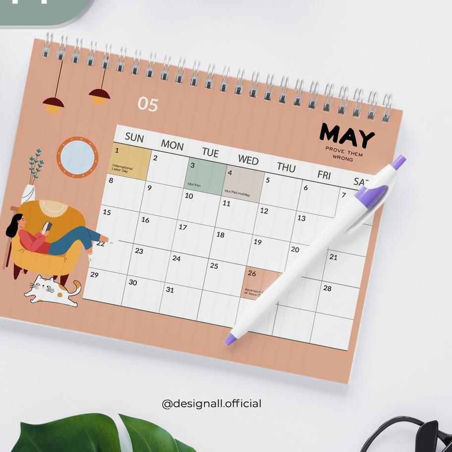 Jual New Designall Kalender Meja / Kalender Duduk Aesthetic Tahun 2022 ...
