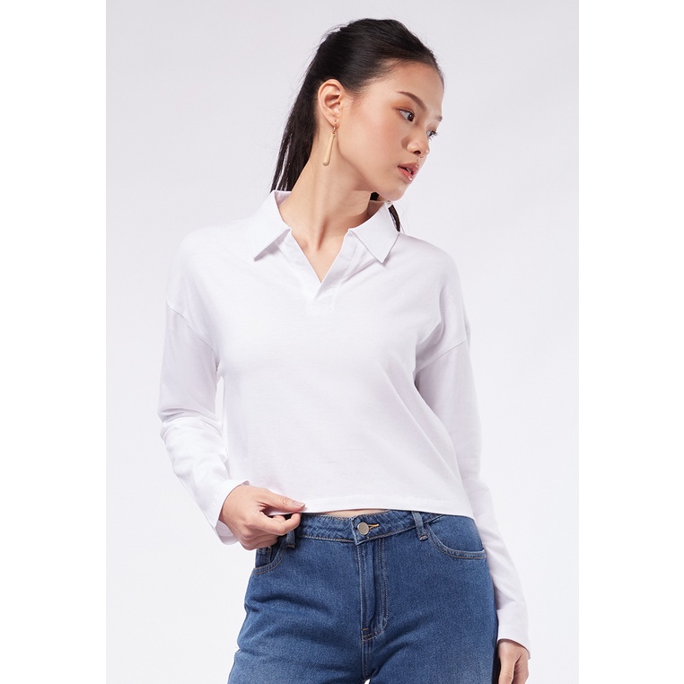 T-Shirt Lengan Panjang Saleya Offwhite