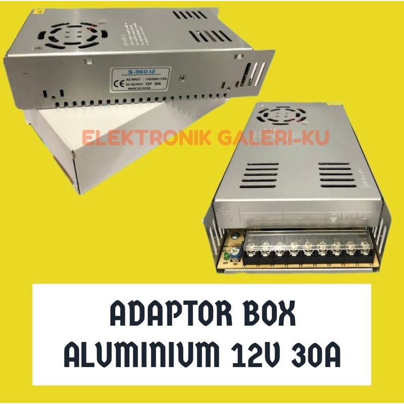 Jual ADAPTOR SWITCHING BOX ALUMINIUM 12V 30A | Shopee Indonesia