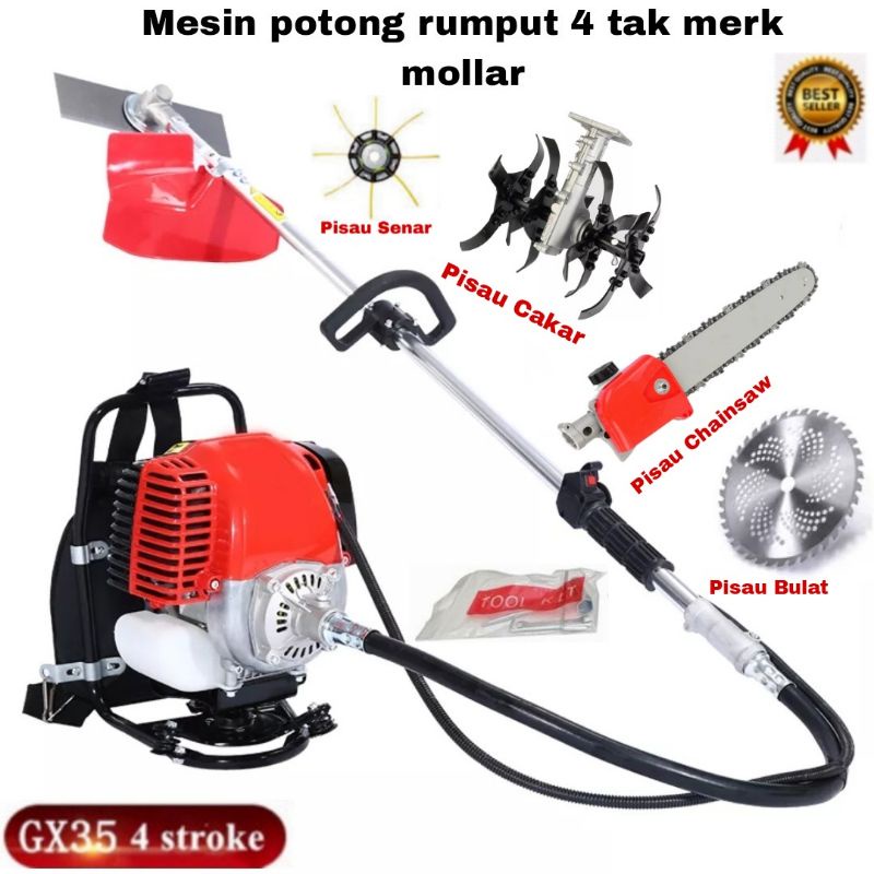 Jual MESIN POTONG RUMPUT HONDA 4 TAK MERK MOLLAR MULTIFUNGSI | Shopee ...
