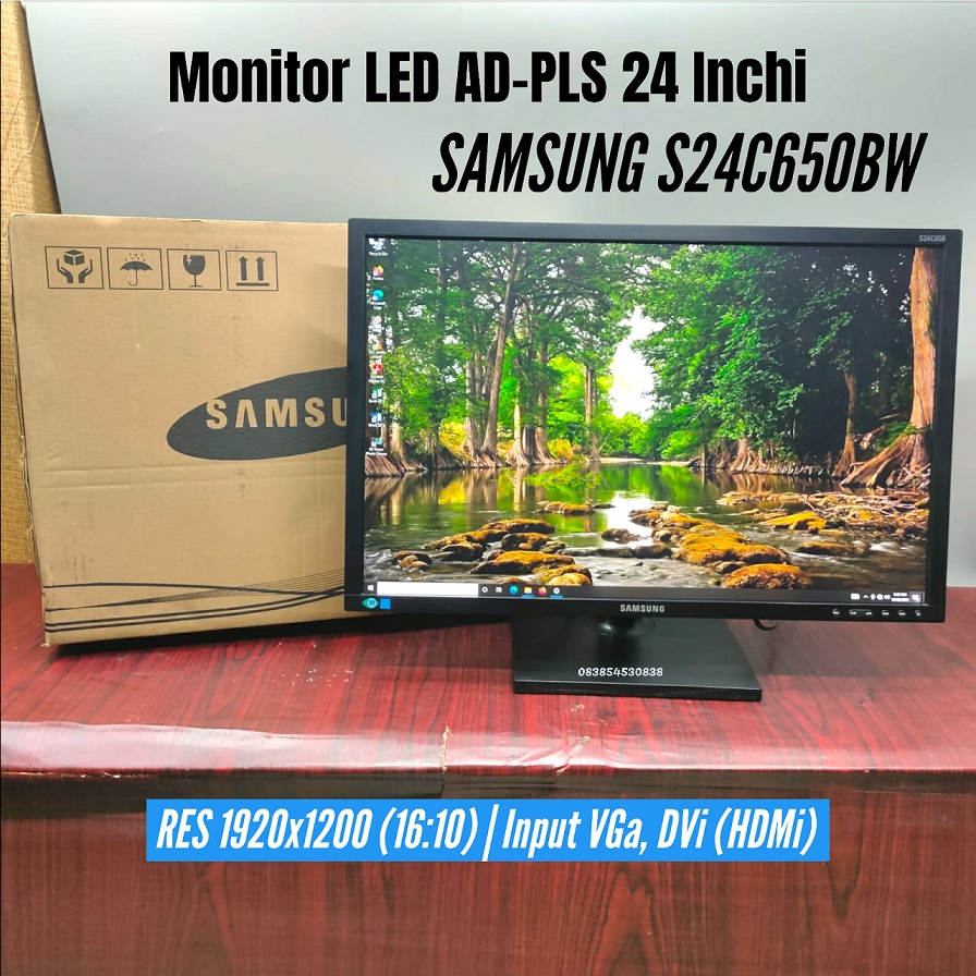 Jual Monitor LCD LED 24 Inch Wide SAMSUNG S24C650BW | Shopee Indonesia