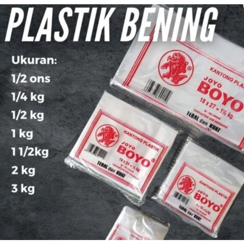 Jual Kantong Plastik Joyo Boyo Pp 12 Ons 1 Ons 14kg 12kg1 Kg Shopee Indonesia 8300