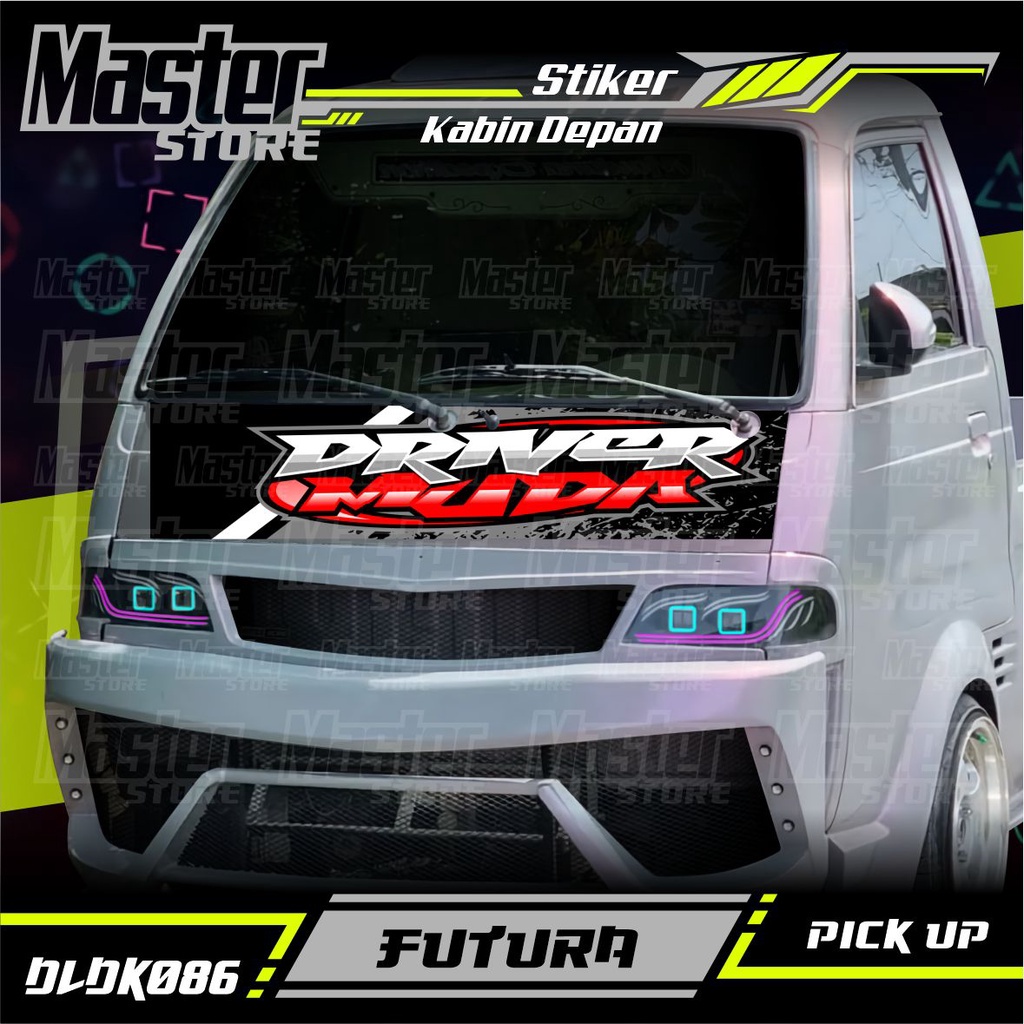 Jual Stiker Decal Kabin Depan DRIVER MUDA All Pick Up Pick Up L300 ...