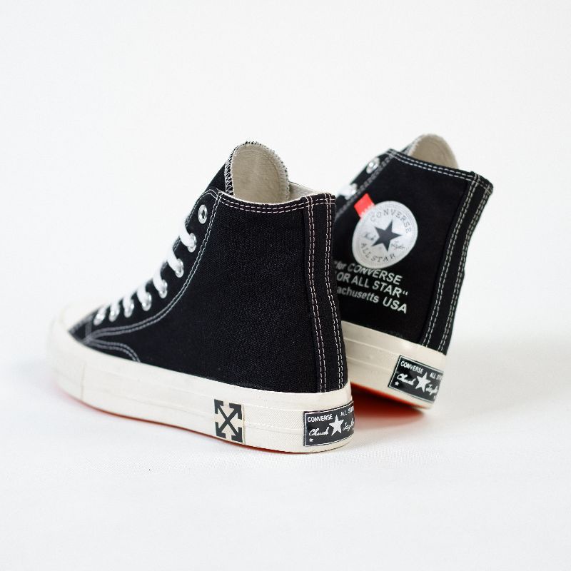 Sepatu Converse X OFF WHITE HIGH BLACK Pria&Wanita Grade A