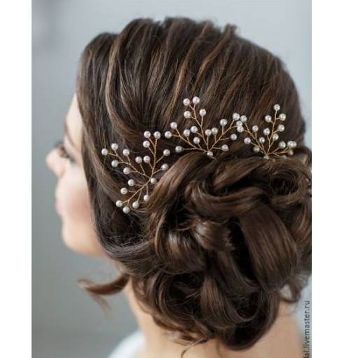 Jual Hairpin Hairpiece Aksessoris Hiasan Rambut Wanita Mutiara Pin ...