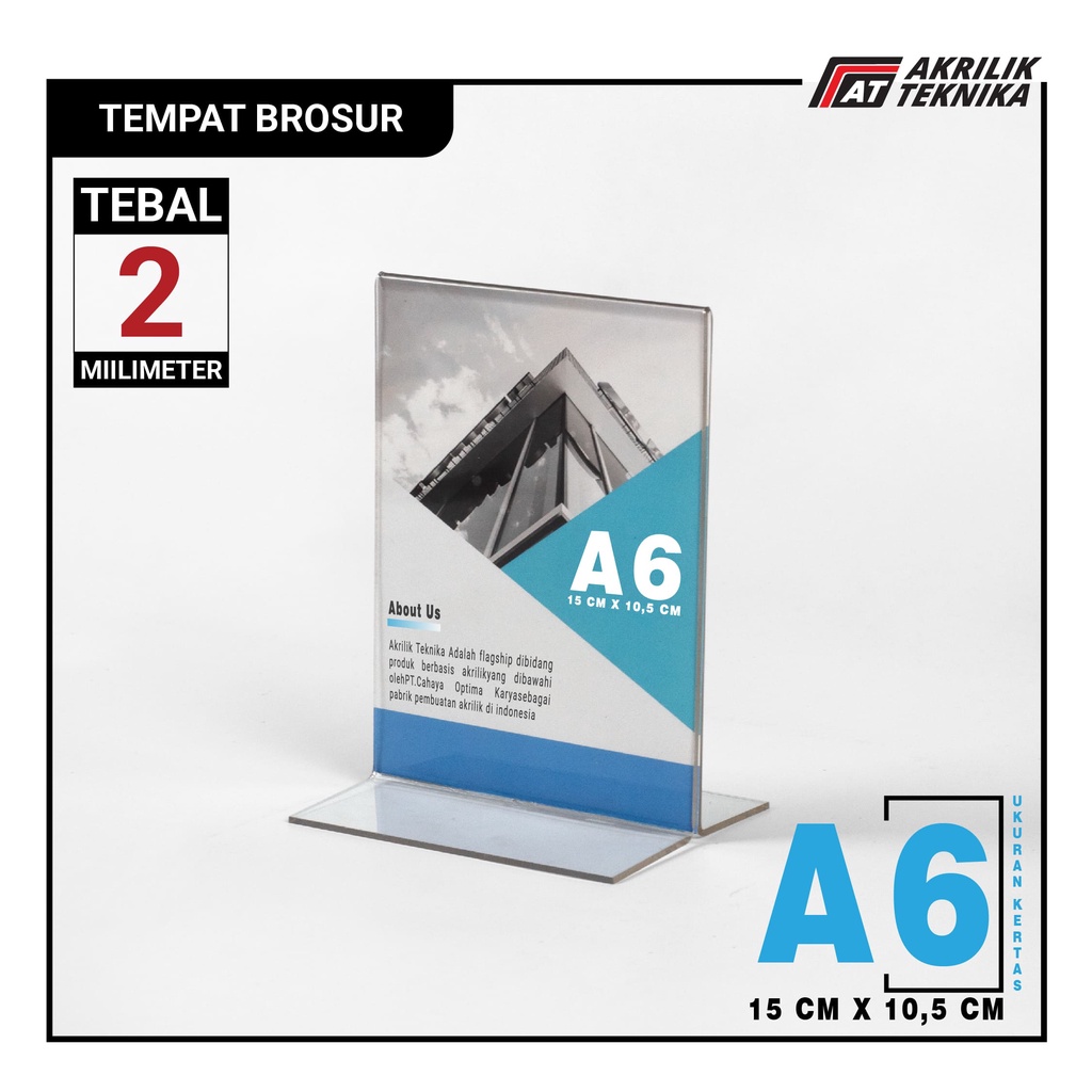 Jual Tempat Brosur Akrilik Tent Card Holder Barcode Nomor Menu Meja