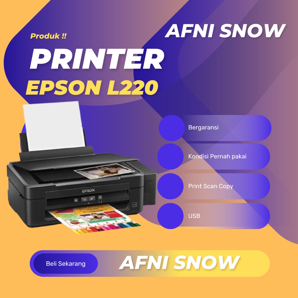 Jual Printer Epson L220 Unit Printer Epson L220 Print Scan Copy Shopee Indonesia 6135