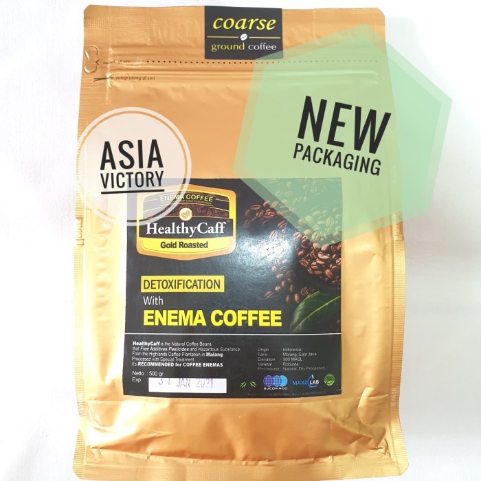 Jual HealthyCaff 500gr Gold Roasted/Healthy Caff Kopi Organik Enema ...