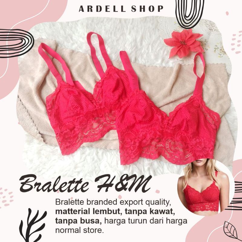 Jual EH HM BRA TANPA KAWAT BRALETTE WANITA RENDA RED S M Shopee