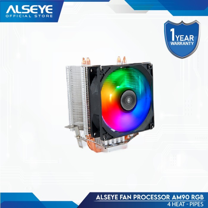 Jual ALSEYE FAN Alseye AM90 4 pipe / Alseye AM-90 4 pipe CPU Cooler RGB ...