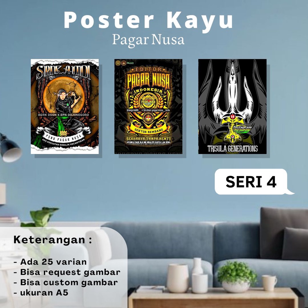 Jual [Bisa COD] Poster Kayu PAGAR NUSA Kualitas Bagus Tebal - SERI 4 ...