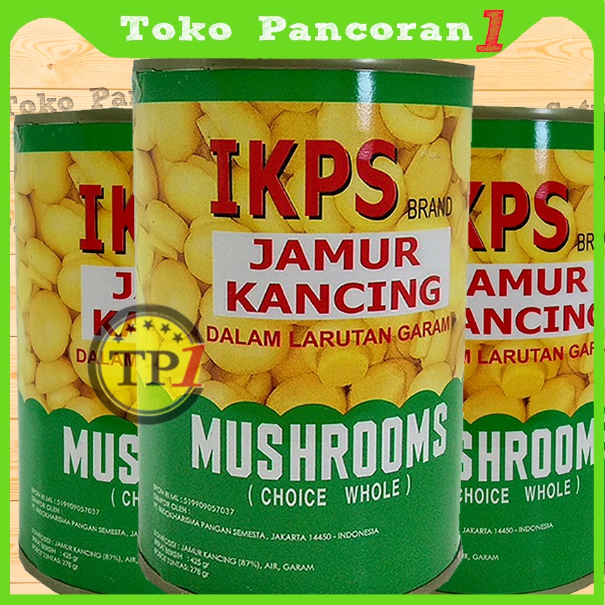 Jual Jamur Kancing Kaleng IKPS 425 Gram Whole Mushroom Dalam Kaleng