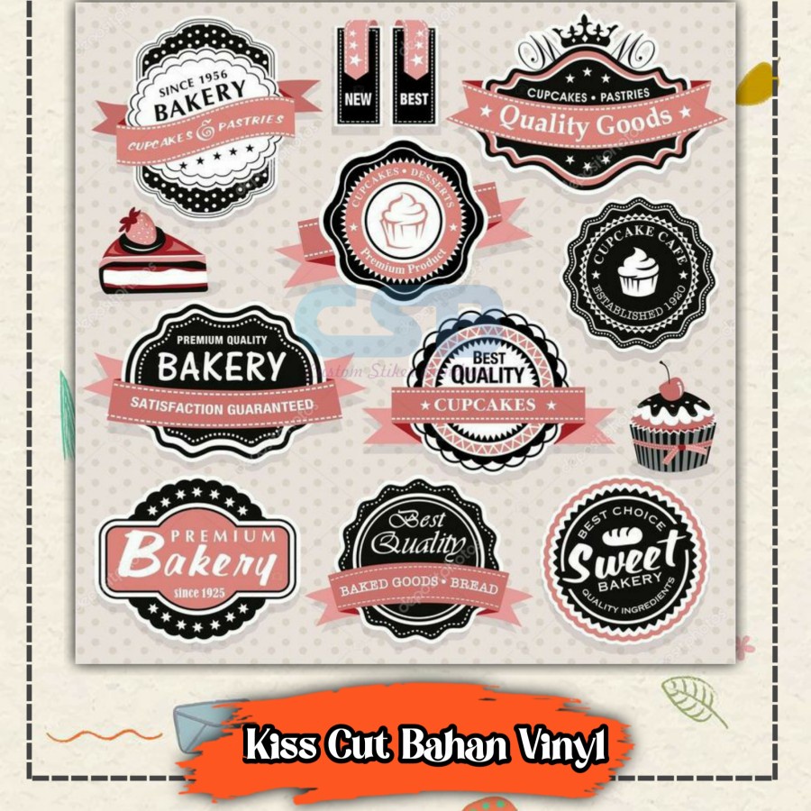 Jual Cetak Stiker sticker label makanan kiss cut Bentuk Bebas | Shopee ...