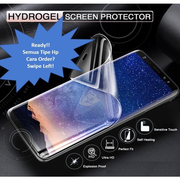Jual Anti gores hydrogel super HD clear screen protector semua tipe hp