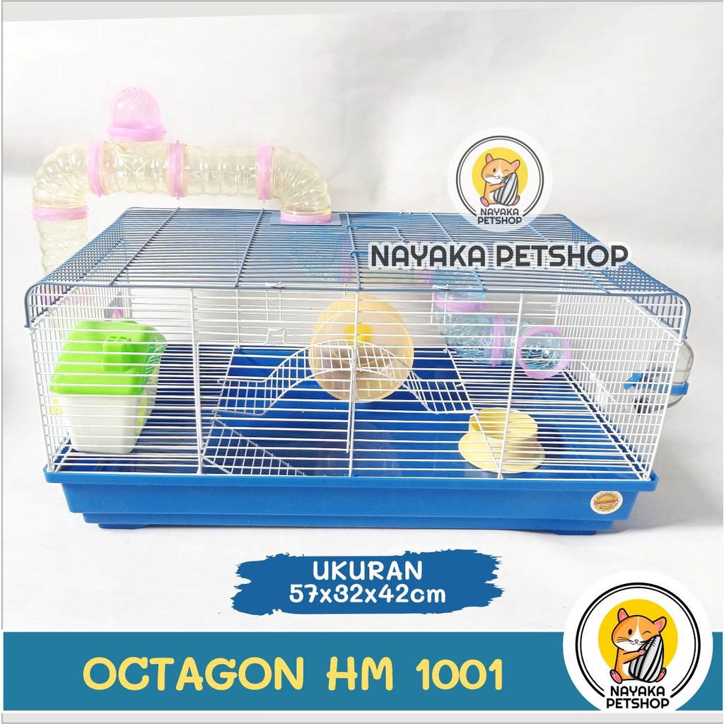 Jual Octagon HM 1001 Kandang Hamster Tingkat 2 Lantai Besar Lorong ...