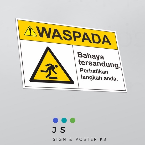 Jual Sticker K3 Safetysign Bahaya Tersandung Shopee Indonesia