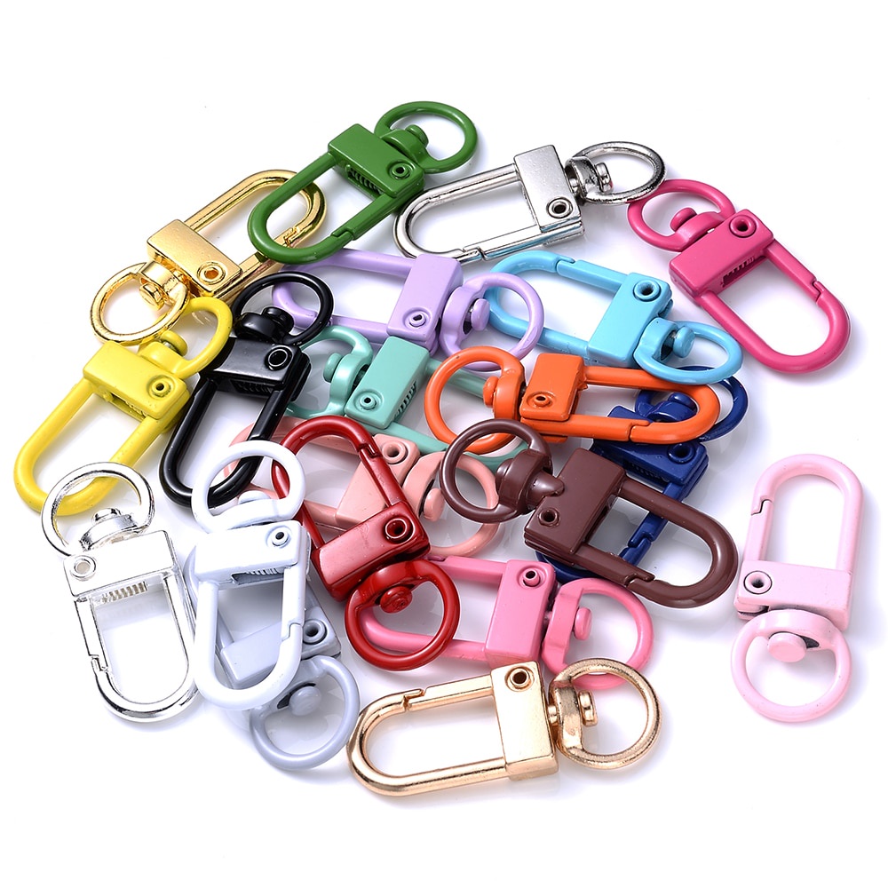 Jual METAL COLORFUL LOBSTER CLASP HOOKS KEYCHAIN SWIVEL DIY KAITAN