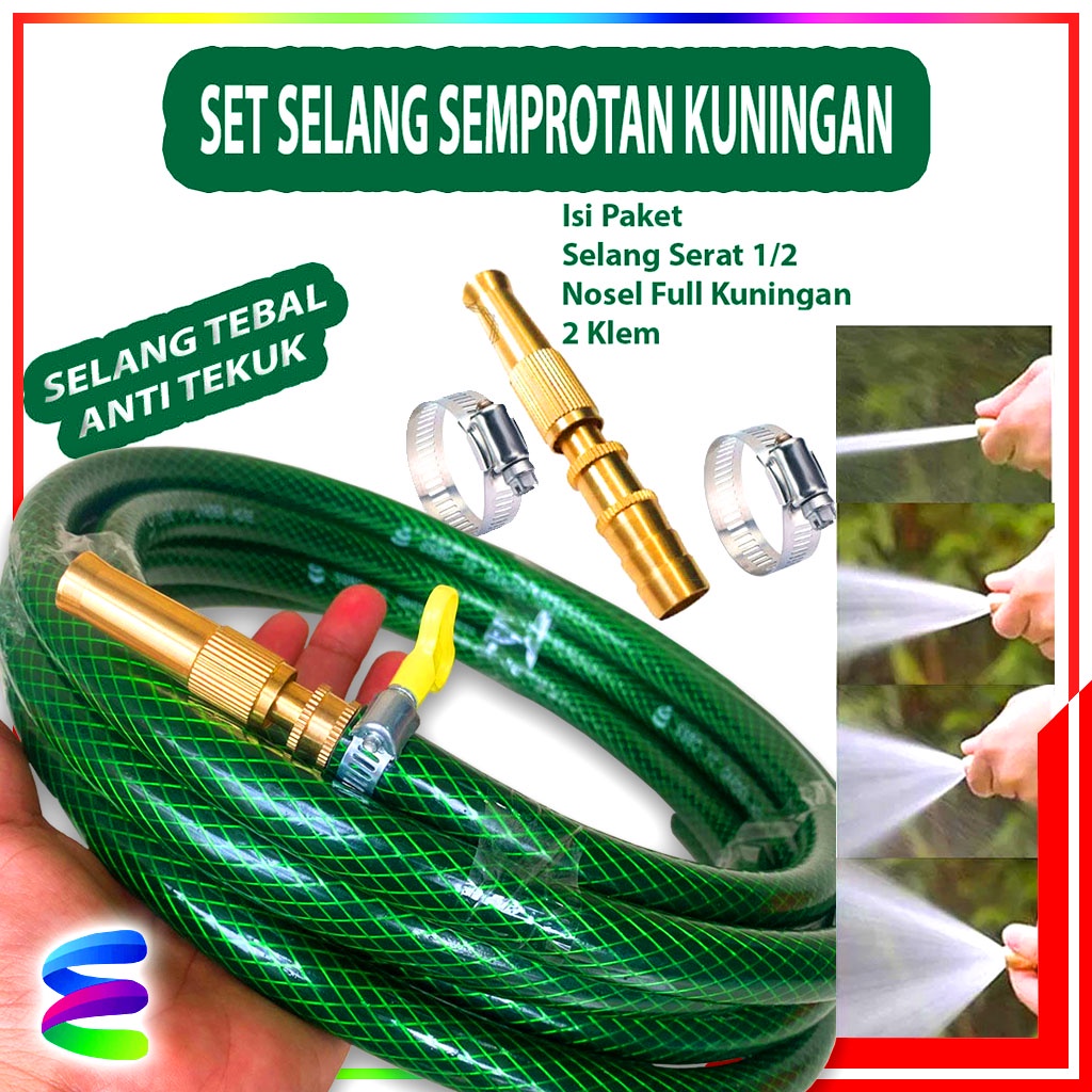 Jual Promo Paket Selang Serat Benang Semprotan Cuci Motor Cuci Mobil Selang Air Serat Benang