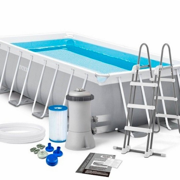 Jual Intex 26790 Kolam Prism Frame Rectangular Premium Pool Set 4 meter ...