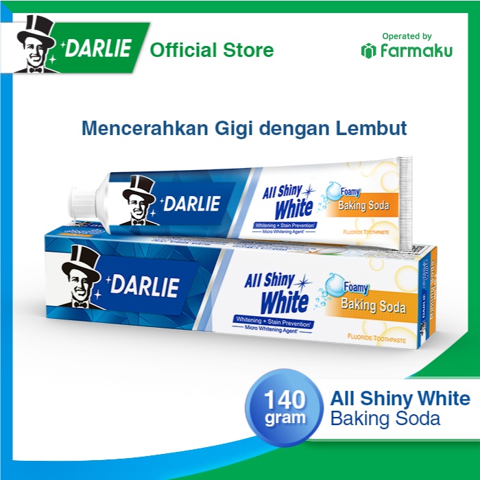 Jual DARLIE Pasta Gigi All Shiny White Foamy Baking Soda 140g 1 Pcs