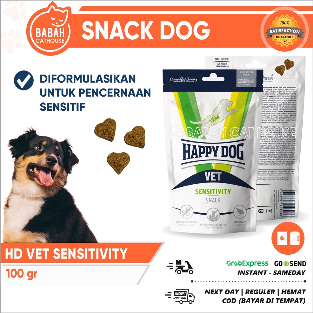 Jual Snack Happy Dog Vet Sensitive Cemilan Anjing Kering Treats Grain