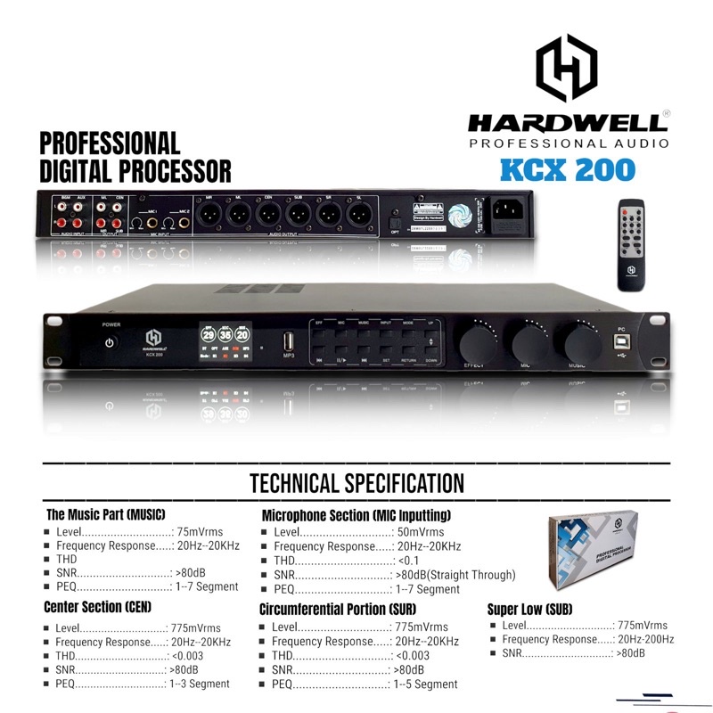 Jual PROFESSIONAL DIGITAL PROCESSOR HARDWELL KCX 200 ORIGINAL | Shopee ...