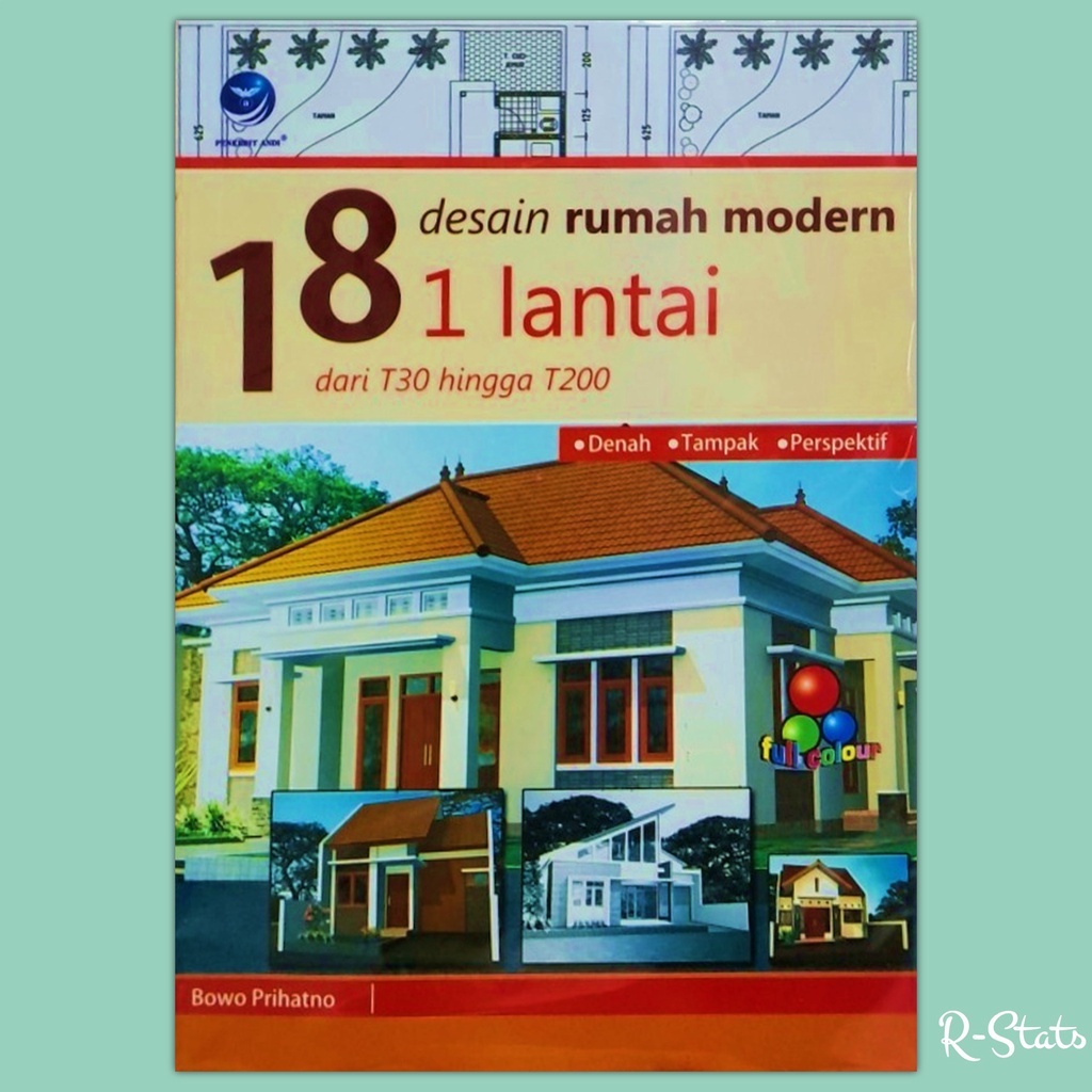 Jual R-Stats Buku Disain Rumah Full Colour Dilengkapi Denah Tampak ...