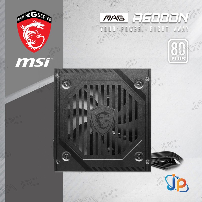 Jual PSU MSI A500DN 500Watt 80+ Flat Cable PSU MSI 500Watt 80