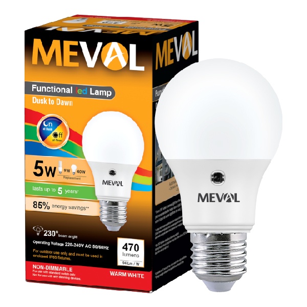 Jual Lampu Sensor Cahaya LED 5W - Kuning MEVAL | Shopee Indonesia