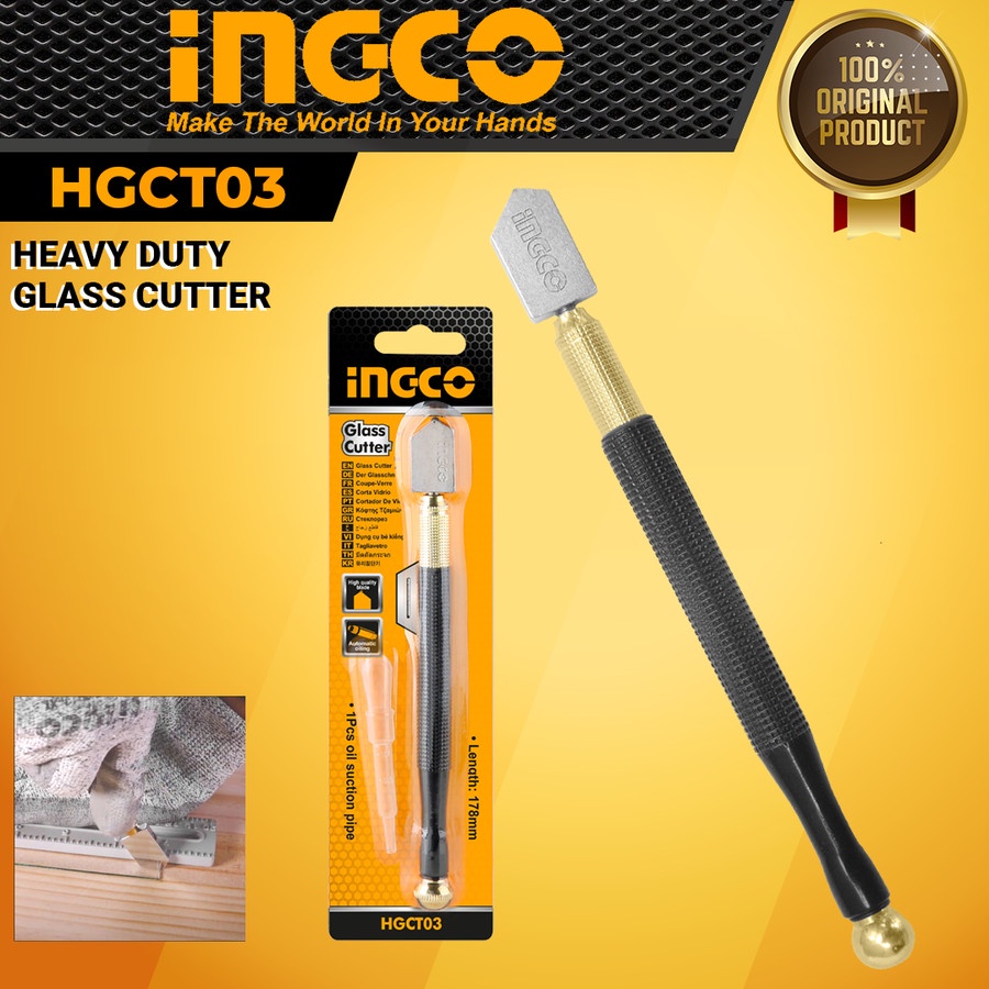 Jual Glass Cutter Knife INGCO HGCT03 Pisau Potong Kaca Pen Oil Glas Cuter Portable Alat Pemotong