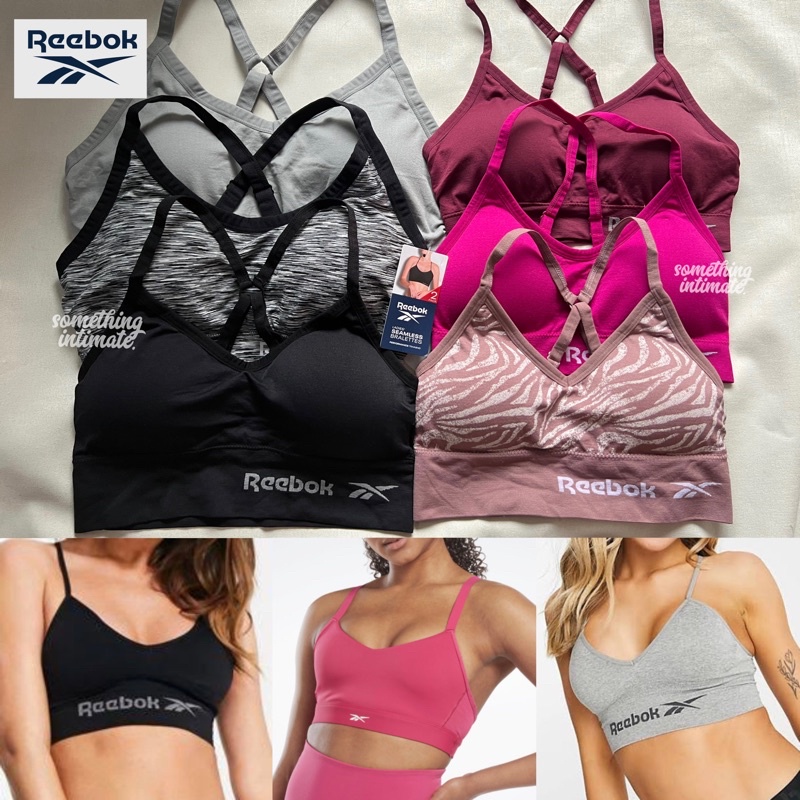 Reebok Les Mills Lux Padded Sports Bra, Medium Impact, Vibrant