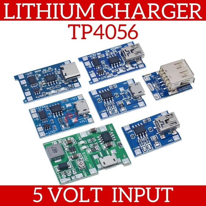 Jual TP4056 Charging Module Lithium Baterai Modul Cas Charger 5 Volt ...