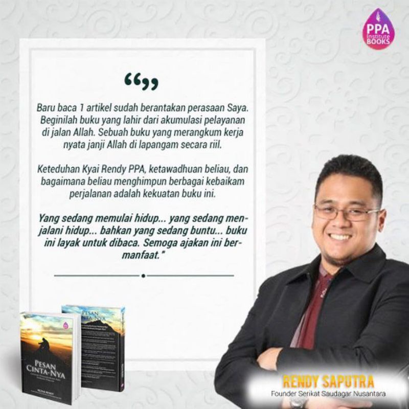 Jual Buku paesan Cinta-Nya 100% Original By Rezha Rendy PPA Institute ...