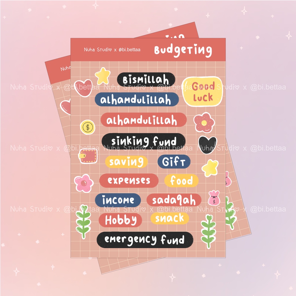 Jual Sticker Budgeting Pengeluaran Sinking Fund Saving Expenses Sadaqah ...