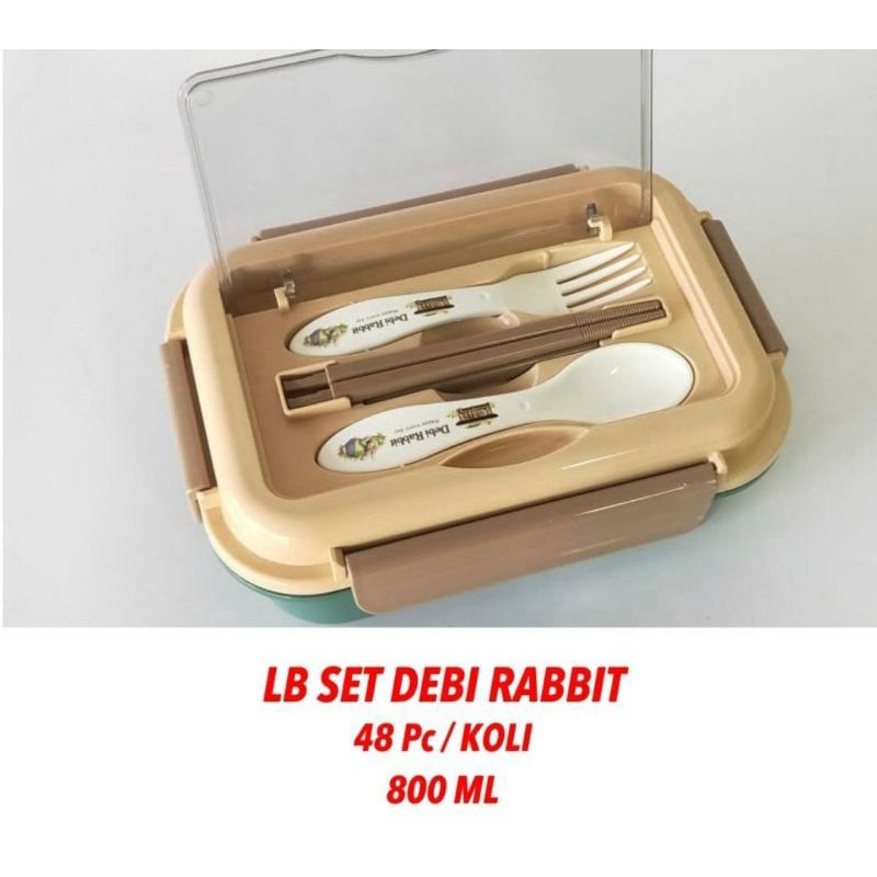 Jual LUNCHBOX DEBI RABBIT SET | Shopee Indonesia